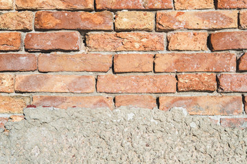 Modern red brick wall texture pattern background.
