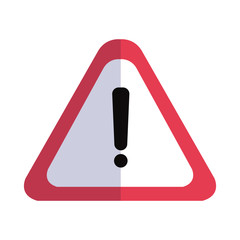danger warning sign, exclamation mark on triangle vector illustration design