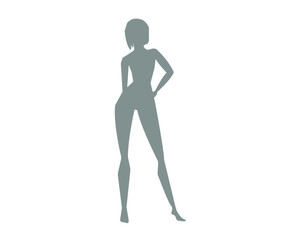 Woman body shape. Vector design flat