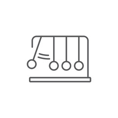 Physics vector icon symbol isolated on white background