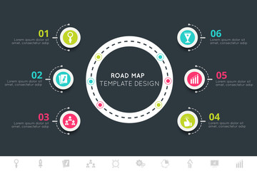 Roadmap infographic template