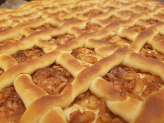 homemade apple pie on a plate