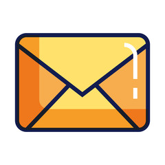 envelope icon on white background vector illustration design