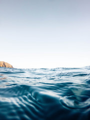 Calm sea surface on a summer afternoon