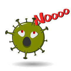 Coronavirus is defeated illustration. Defeat covid-19 virus illustration design