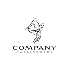 Fashion girl logo vector design. Awesome a fashion girl logo. A fashion girl logotype.