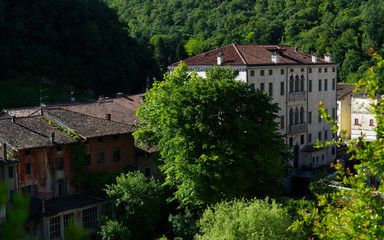 Fototapeta na wymiar Italy, the charming village of Polcenigo in the Friuli Venezia Giulia region