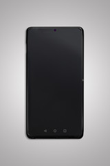 Black mobile phone mock up-blank