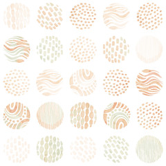 Cute seamless watercolor pattern. Watercolor balls on a white background. Vector illustration.