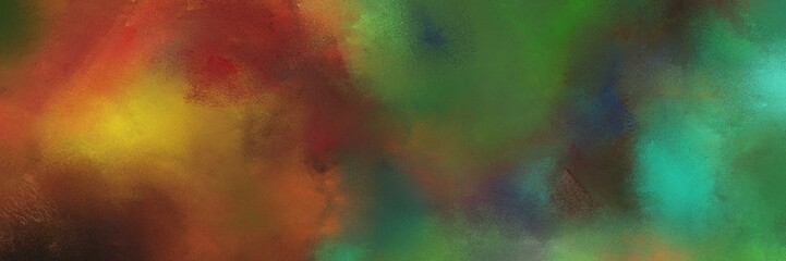 painted vintage horizontal background banner with dark olive green, bronze and brown color. can be used as header or banner
