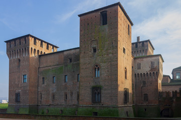 Medieval fortress, Gonzaga Saint George castle in Mantua, Lombardy, Italy