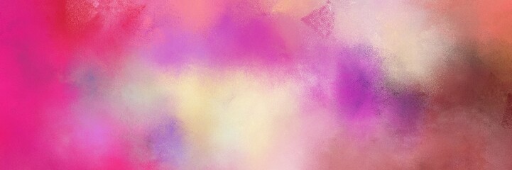abstract decorative horizontal background header with pale violet red, baby pink and medium violet red color. can be used as header or banner