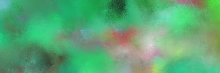painted grunge horizontal design with medium sea green, dark gray and dark sea green color. can be used as header or banner