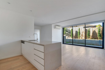 Empty and unfurnished brand new apartment