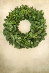 Christmas Spruce Fir Minimalist Wreath