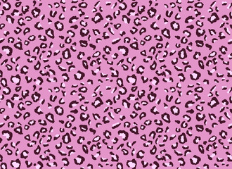 Seamless leopard fur pattern. Fashionable wild leopard print background. Modern panther animal fabric textile print design. Stylish vector color illustration