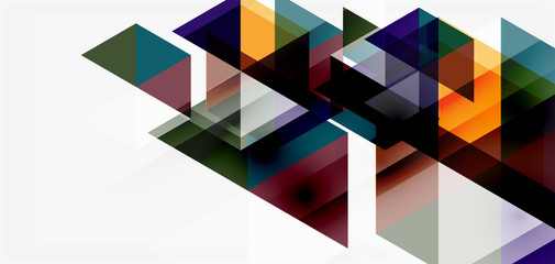 Geometric abstract background, mosaic triangle and hexagon shapes. Trendy abstract layout template for business or technology presentation, internet poster or web brochure cover, wallpaper