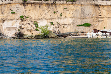 Erosion on Lake Michigan Lakeshore due to global warming