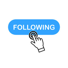 follow button in social media, the sign of following - obrazy, fototapety, plakaty