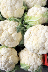 Full frame cauliflower photo, on a farmer market.