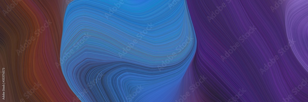 Poster dynamic elegant graphic. modern soft swirl waves background illustration with dark slate blue, steel