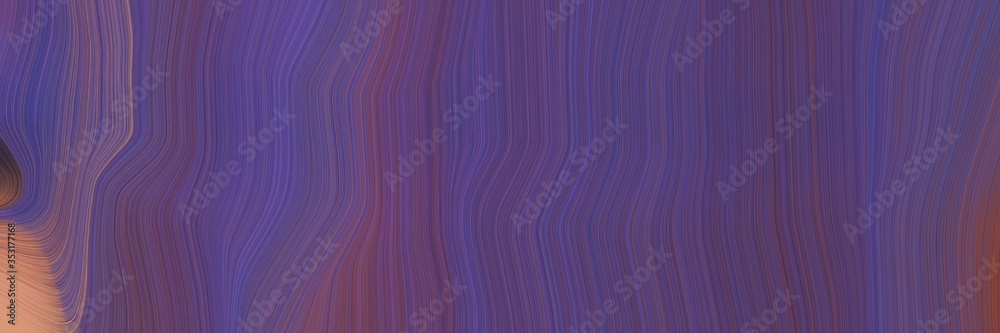 Poster elegant graphic with waves. contemporary waves design with dark slate blue, rosy brown and old mauve