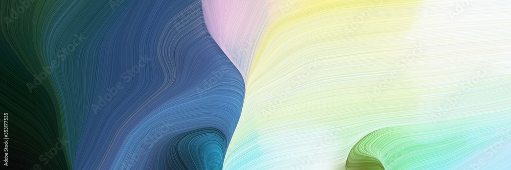 Aufkleber dynamic elegant graphic. modern soft swirl waves background design with tea green, dark slate gray a
