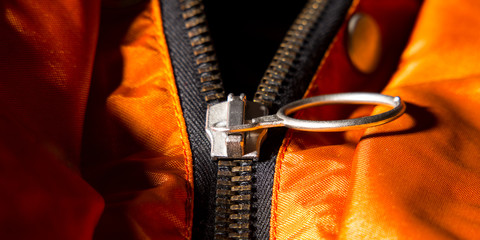 Zipper lock on clothes