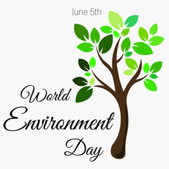 World Day for Environment: On June 5th Celebrate Earth's Nature and Environment with this Abstract Background Tree Concept