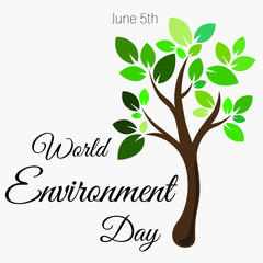 Obraz premium World Day for Environment: On June 5th Celebrate Earth's Nature and Environment with this Abstract Background Tree Concept