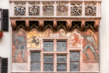 The Goldenes Dachl (Golden Roof), a landmark structure located in the Old Town (Altstadt) section of Innsbruck, Tyrol, Austria, and the city's symbol