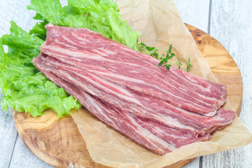 Raw Thick pork steak for cooking