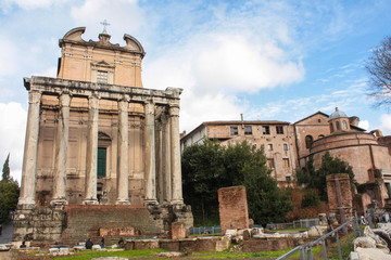 Ruins of the Palatine Hill, one of the most ancient parts of the city and has been called 