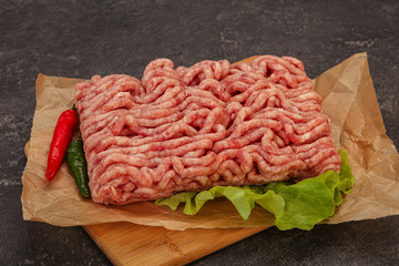 Raw Minced pork meat for cooking
