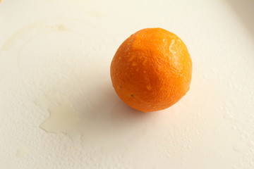 orange on a black background