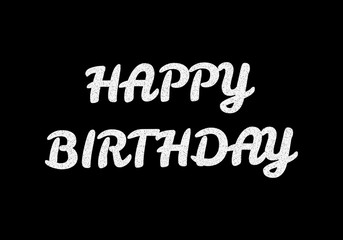 Obraz premium happy birthday handwriting text on chalk board