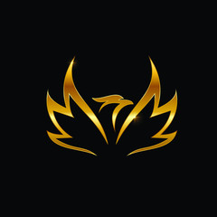 A vector Illustration of Golden Phoenix Logo