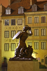 Mermaid of Warsaw at market square in Warsaw. Poland © Andrey Shevchenko