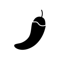 chili vegetable icon, silhouette style