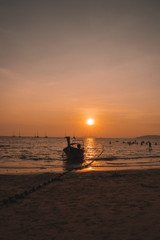 Longtail boat at Railay beach, Thailand
