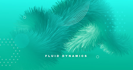 Fototapeta na wymiar Blue Gradient Fluid. Flow Dynamic Movement. 
