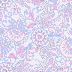 Fototapeta na wymiar Vintage Floral seamless vector pattern