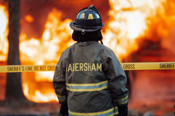 firefighters in action