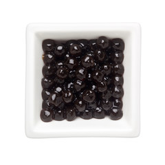 Black tapioca pearls