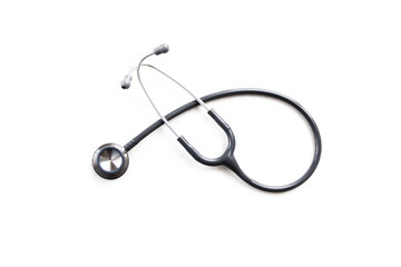 Set stethoscope for medical isolated on white background
