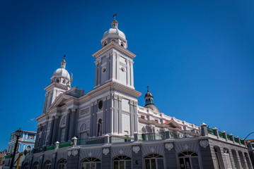 Fototapeta premium Cathedral of Our Lady of the Assumption, Parque Cespedes, Santiago de Cuba, Cuba