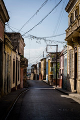 Typical street in the city centre, Santiago de Cuba, Cuba
