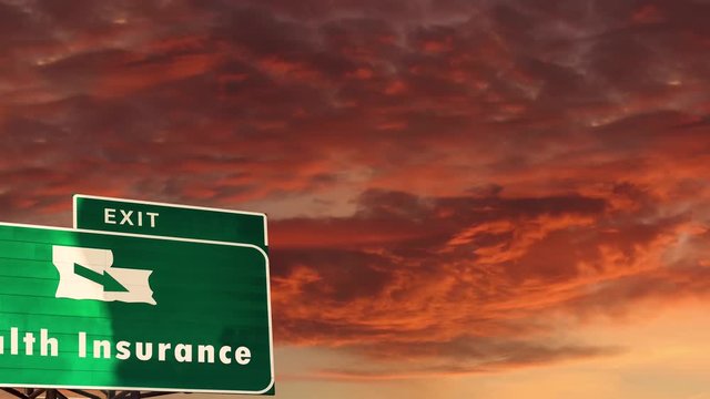 Street Sign the Way to Health Insurance