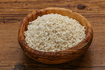 Raw arborio rice for Risotto
