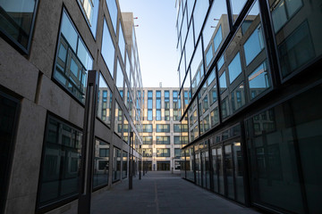 Fototapeta premium Business Buildings Symmetry at Europaallee Zürich